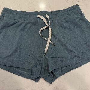 Vuori Teal Athletic Shorts with Drawstring